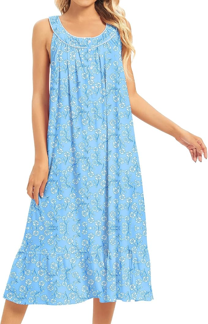 Knit-100% Cottonblue Background Sunflower