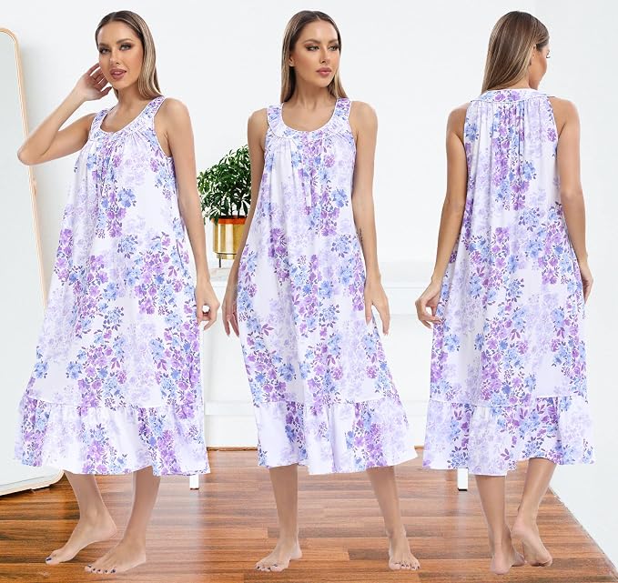 100% Cotton Purple Ink Flower