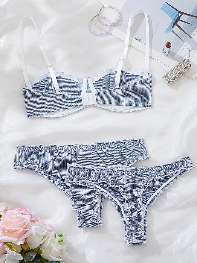 White Blue Stripes