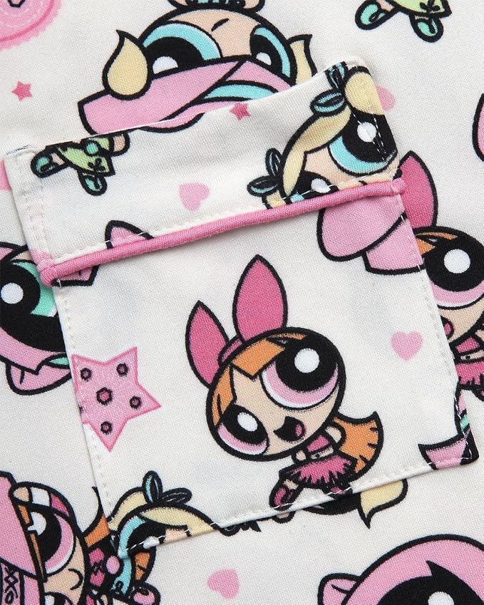 Cream Powerpuff Girls Cowgirl Stars & Hearts Print