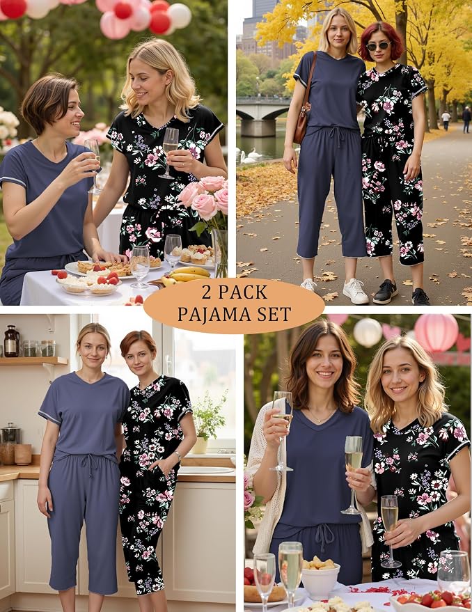 Black Flowers, Navy Blue