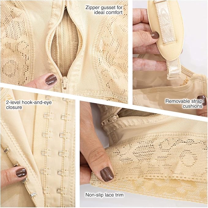 Beige-extra Short Bodysuit-0048