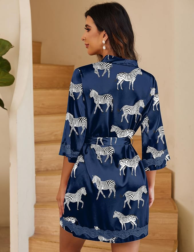 Navy Blue Zebra