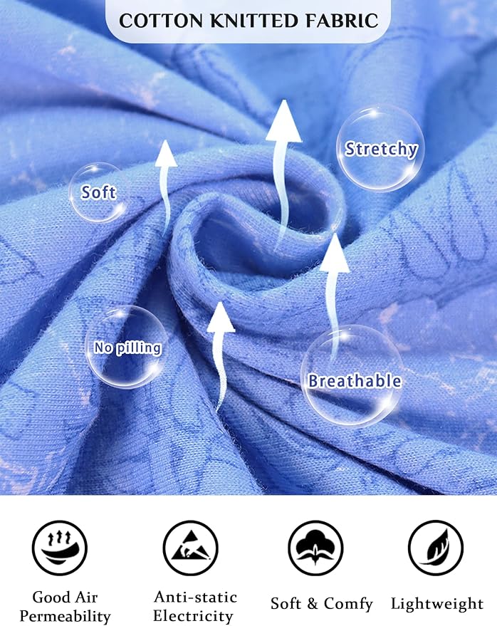 Knit-60% Cotton Blue Background Penglai Banana
