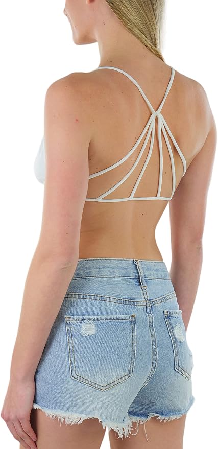 Strappy Back V-neck - White