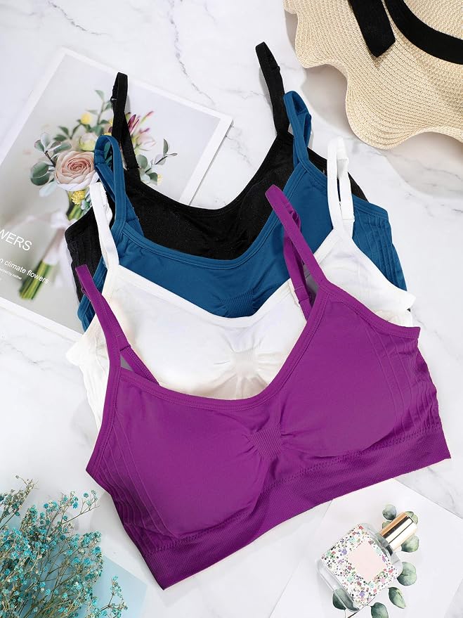 Black, Purple, Lake Blue, White