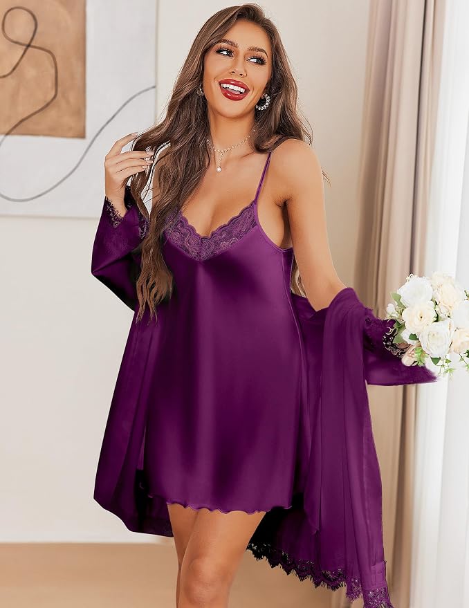 Purple and Dark Green