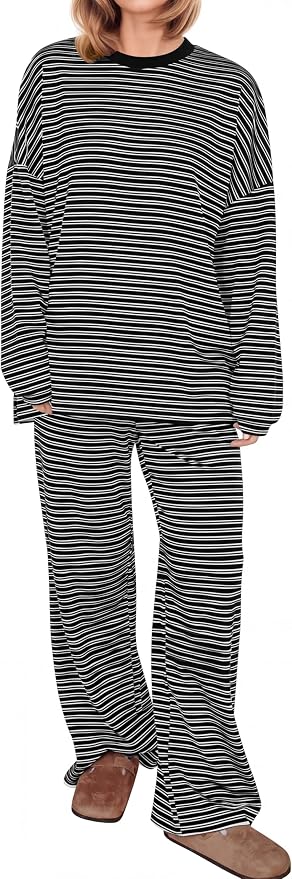 Wide Thin Stripe-black White