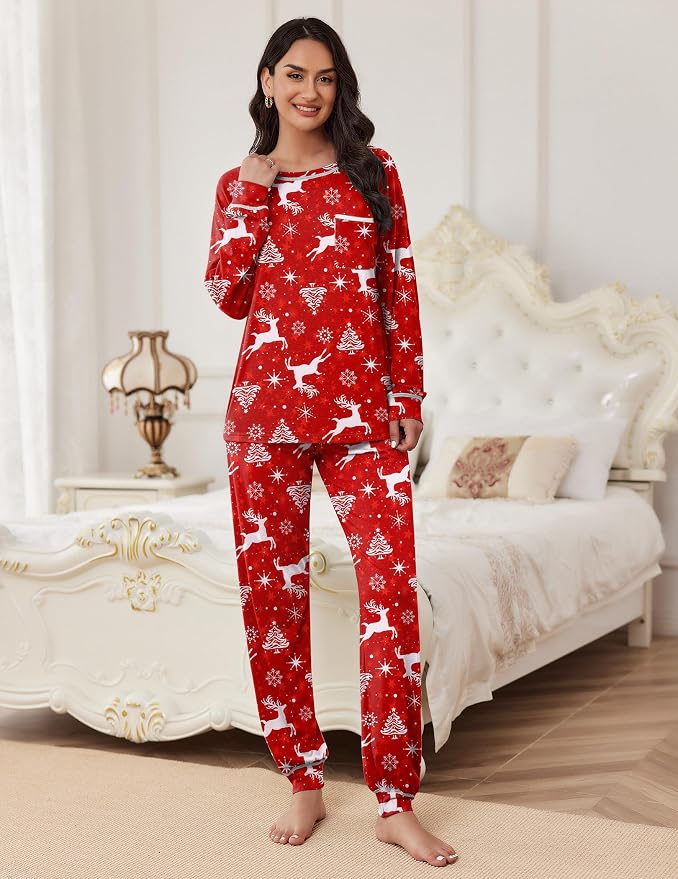 Christmas Red With Snowflakes