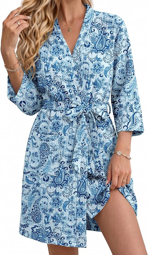 Light Blue-paisley Ethnic