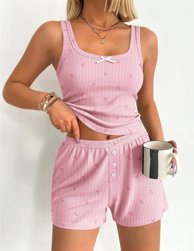 Stripes-pink Bow