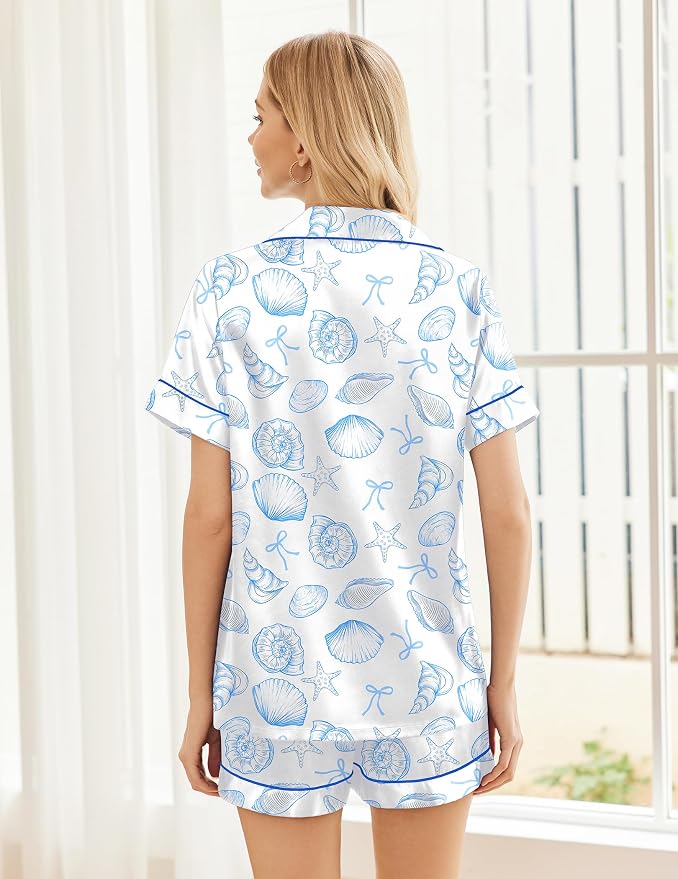 White Blue Seashells