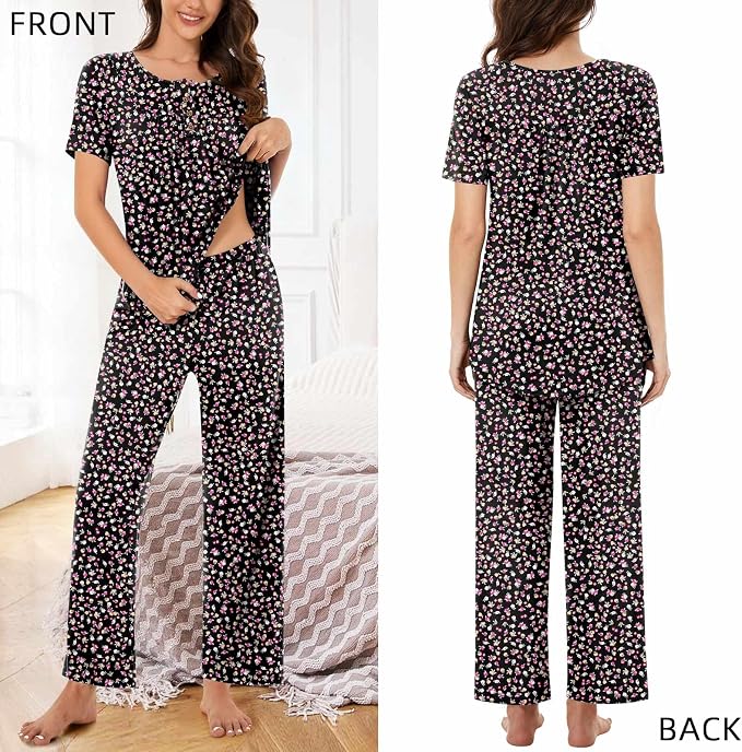 Short Little Flower Black