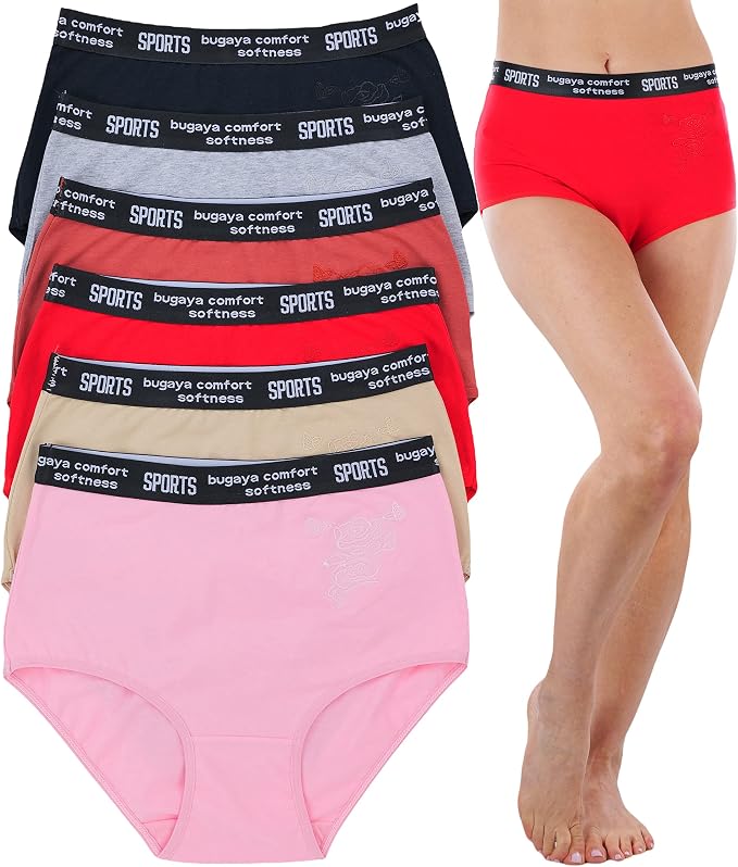 6 Pack: High Rise Rose Garden W/ Thick Waistband