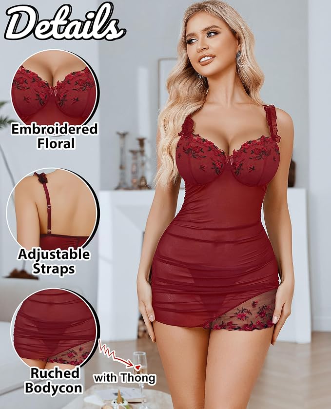 Wine Red Floral