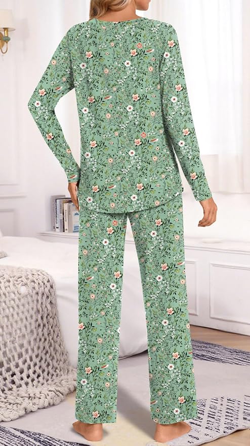 Green Floral Print
