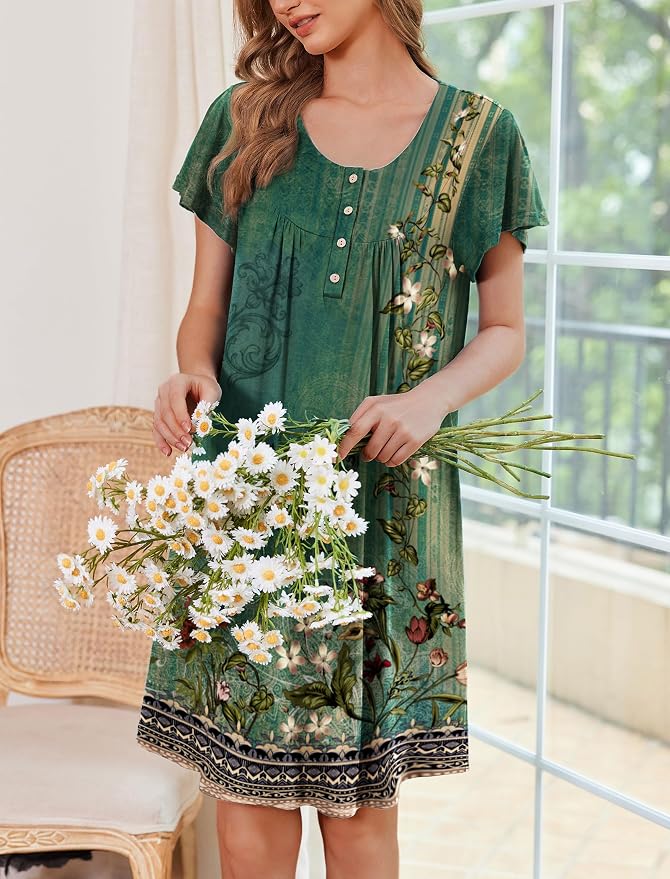 Floral Green/Black
