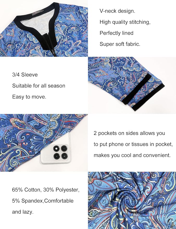 Blue Paisley-long