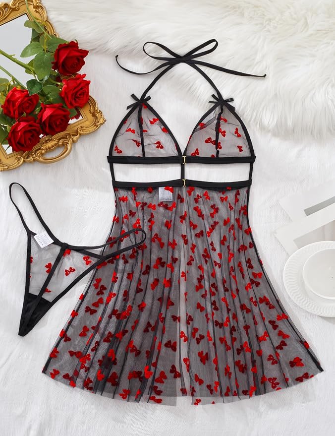 Black/Red Bows