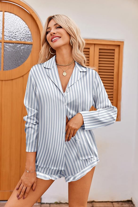 Striped Grey Blue