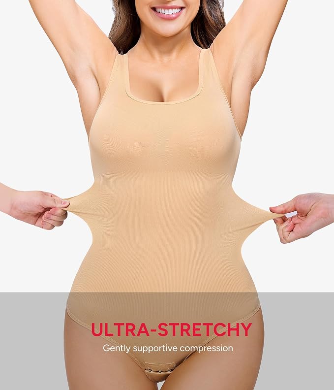 Beige Thong Bodysuit