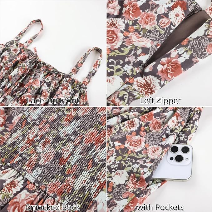 Brown Orange Floral
