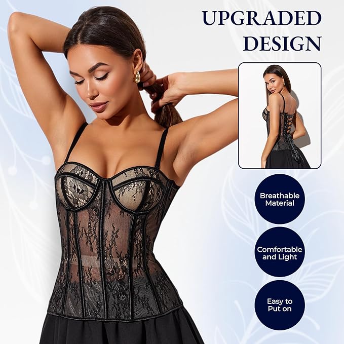 Black Lace - Measure Your Body & Use the Size Chart!