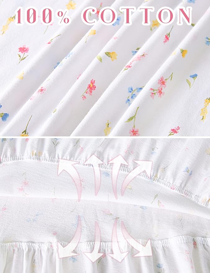 100% Cotton Print White