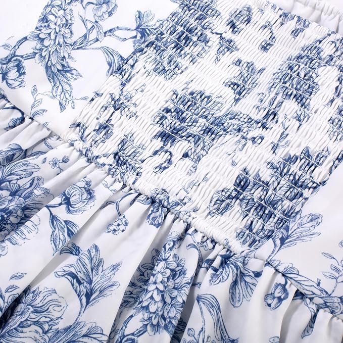 White Navy Floral