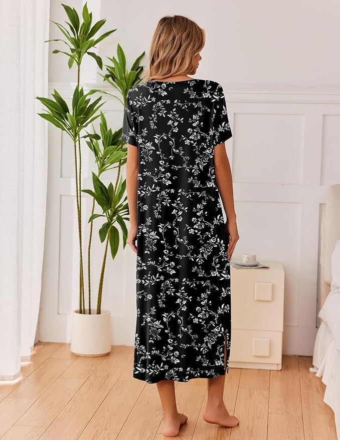 Black Floral/Grey/Blue