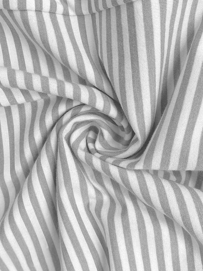 Grey White Striped