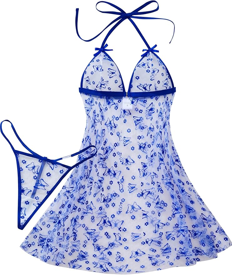 Tie-strap Blue Butterfly
