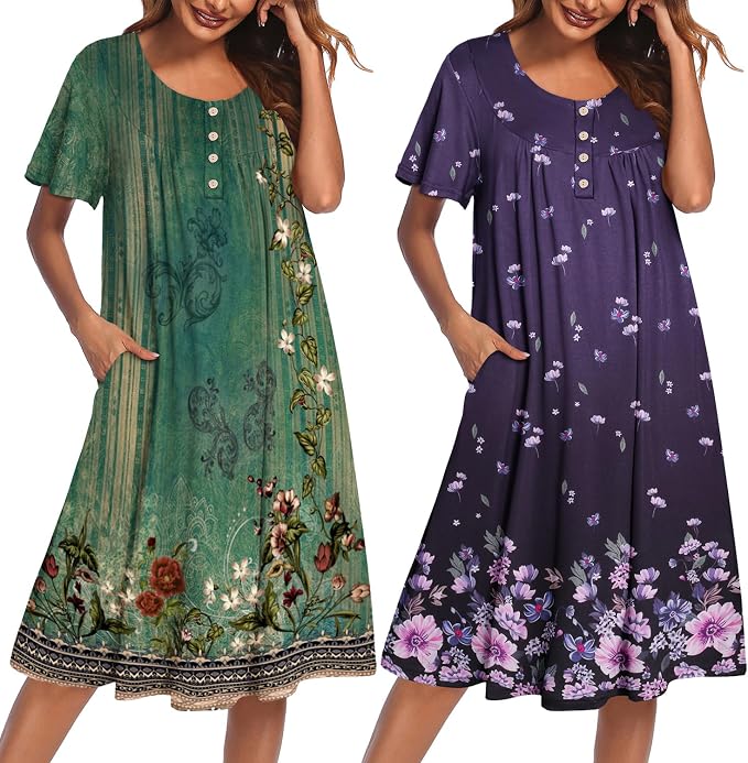 Floral Green/Floral Purple