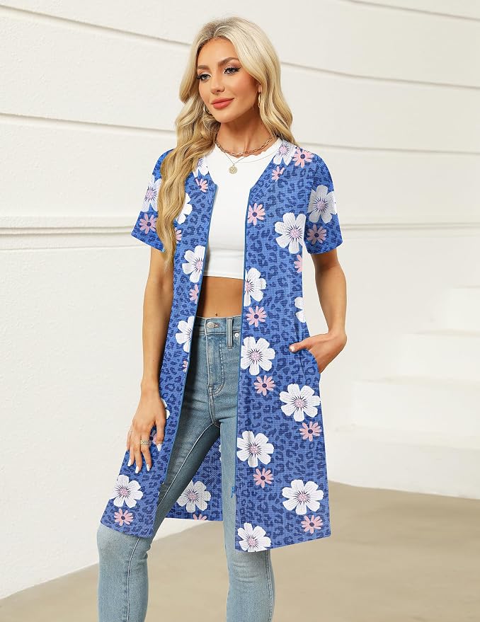 Blue Leopard Floral