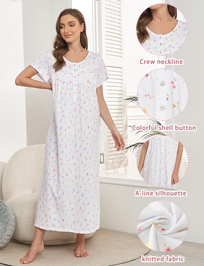 Knit--100% Cotton Print White