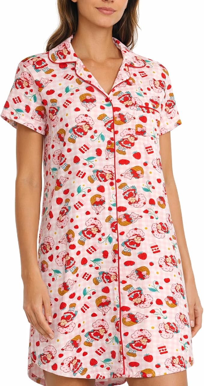 Pink Strawberry Shortcake Jam & Flowers Print