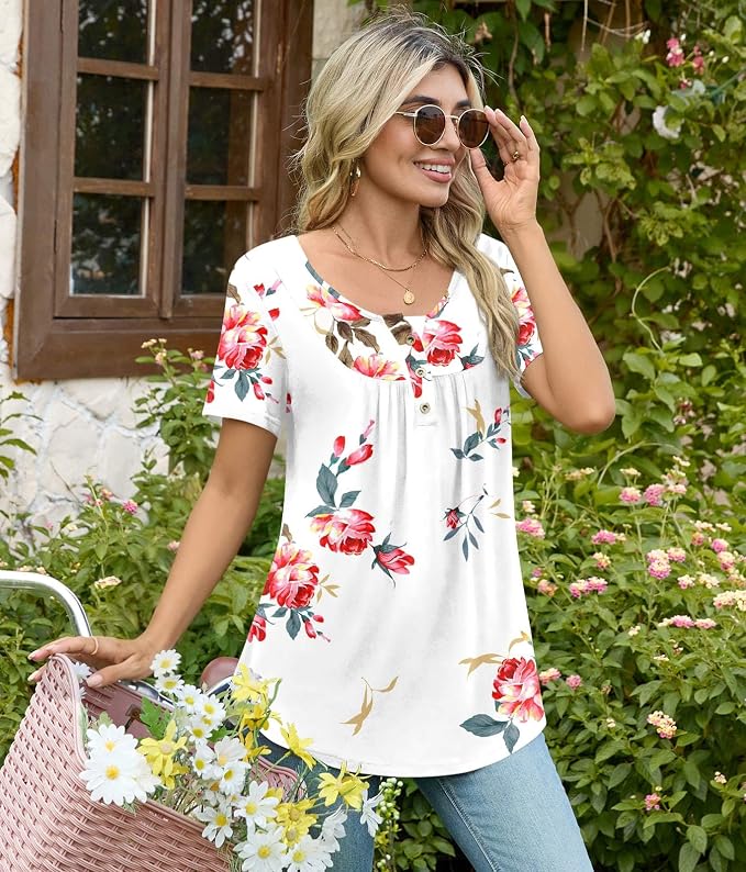 Short Floral White
