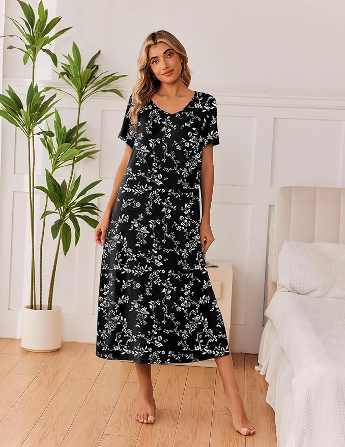 Black Floral/Grey/Blue