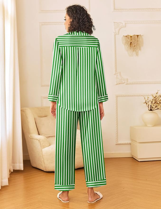Green White Stripe