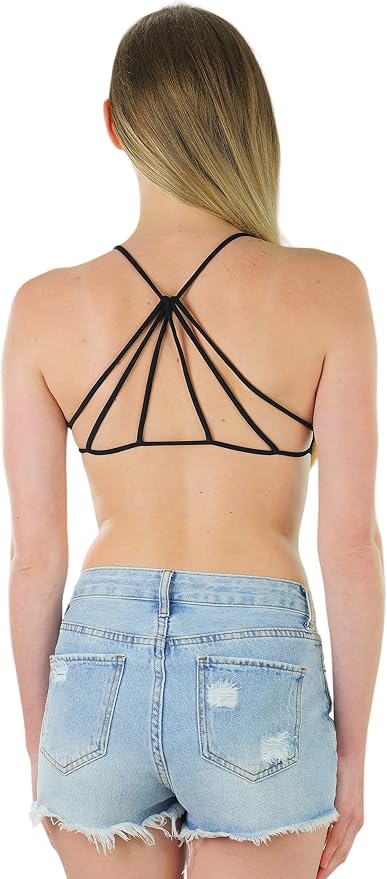 Strappy Back V-neck - Black