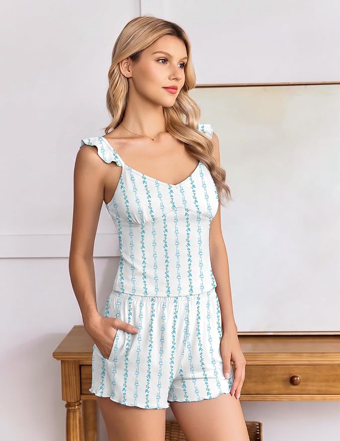 Bow Floral Blue