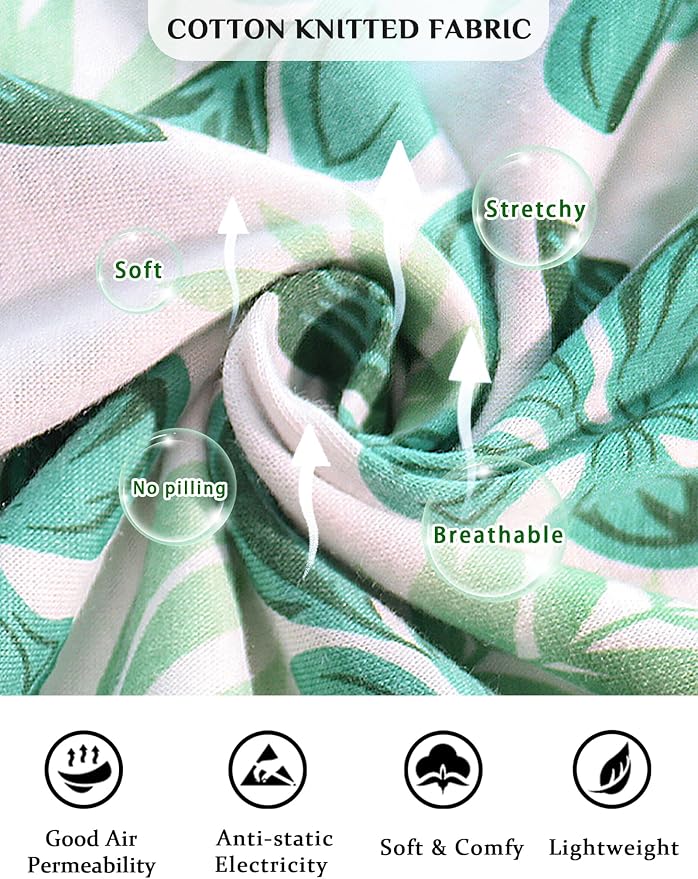 White Background With Green Leaves(a32)