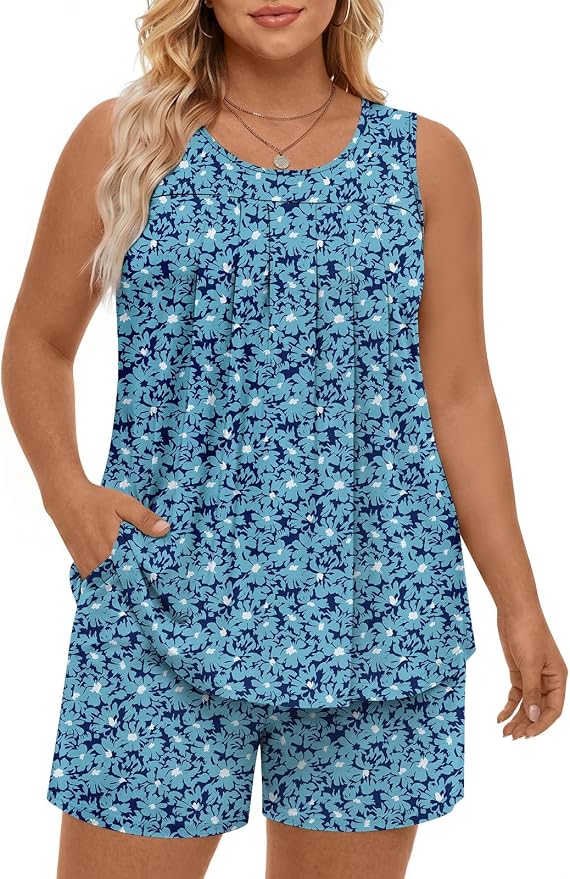 P-floral Blue Green