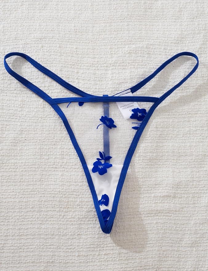 Tie-strap Blue Flowers