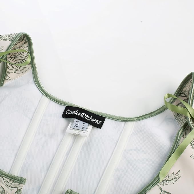 Beige Light Green Floral