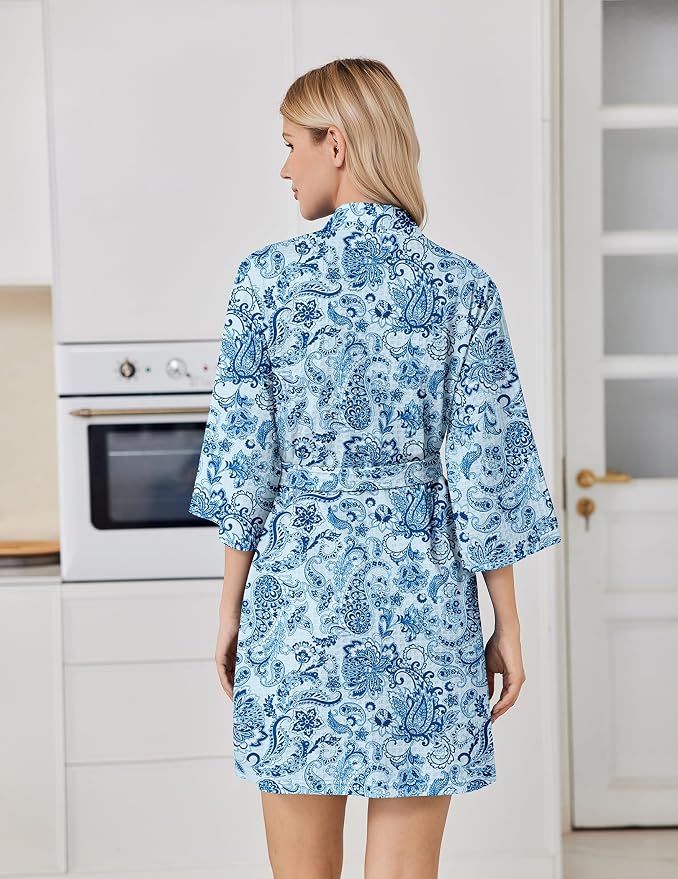 Light Blue-paisley Ethnic