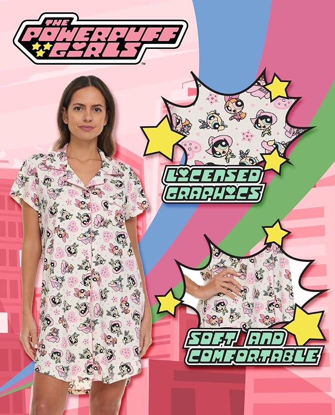 Cream Powerpuff Girls Cowgirl Stars & Hearts Print
