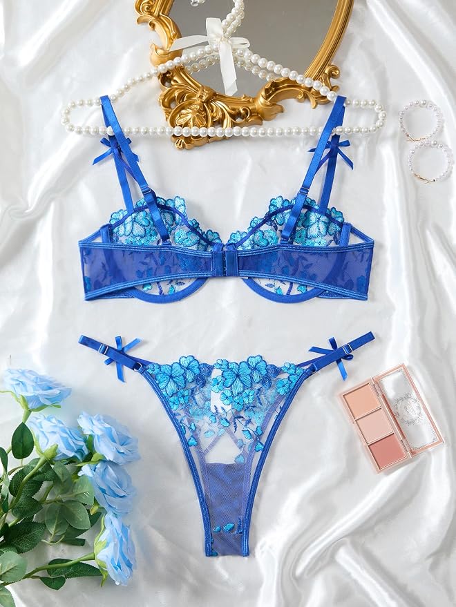 Bow Flower Blue