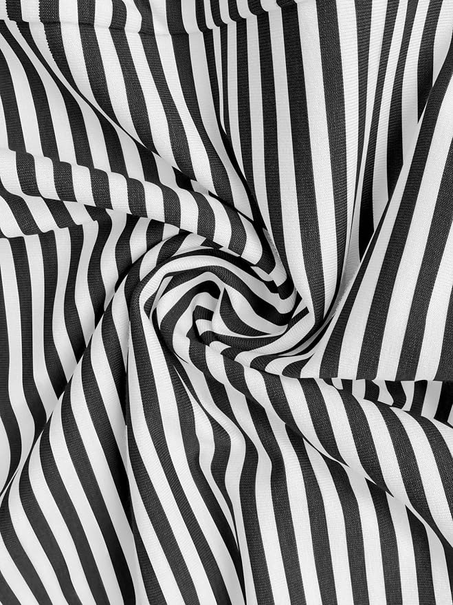 Black White Striped