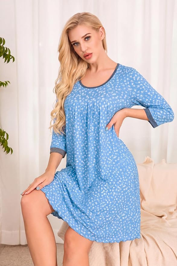 Blue White Floral